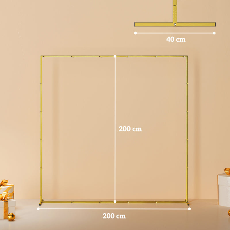 Metal Event Arch for Weddings and Parties Easy to Decorate Indoor or Outdoor Gold AOSOM