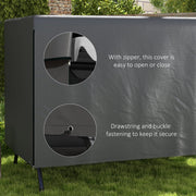 Dark Grey Waterproof Swing Chair Cover for 3 Seater Garden Bench with UV Protection