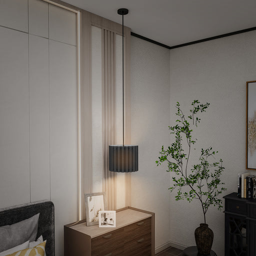 Modern Black Linen Wave Ceiling Light Shade E27 Fitting for Living Room or Bedroom by HOMCOM