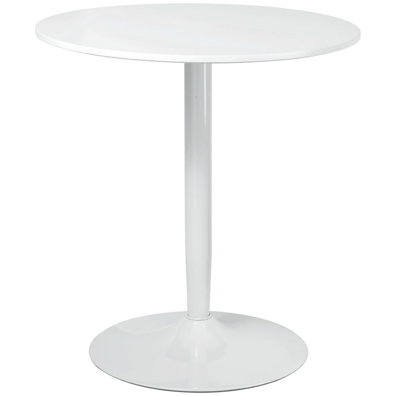 Two Seater Round Dining Table for Small Kitchens or Apartments Minimalist Design White