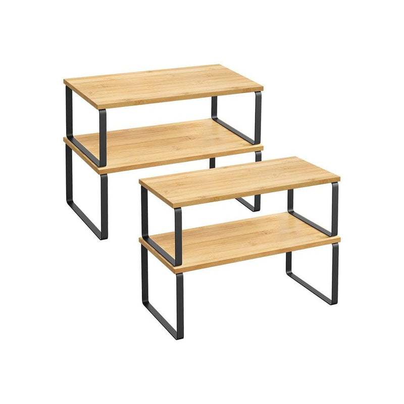 Set of 4 Cupboard Organiser Shelves by Songmics