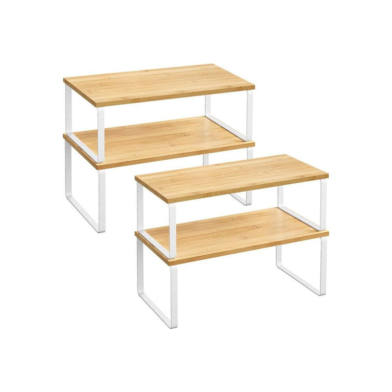 Set of 4 Cupboard Organiser Shelves by Songmics