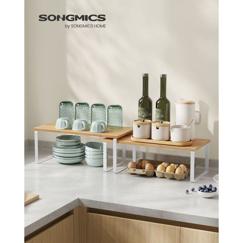 Set of 4 Cupboard Organiser Shelves by Songmics