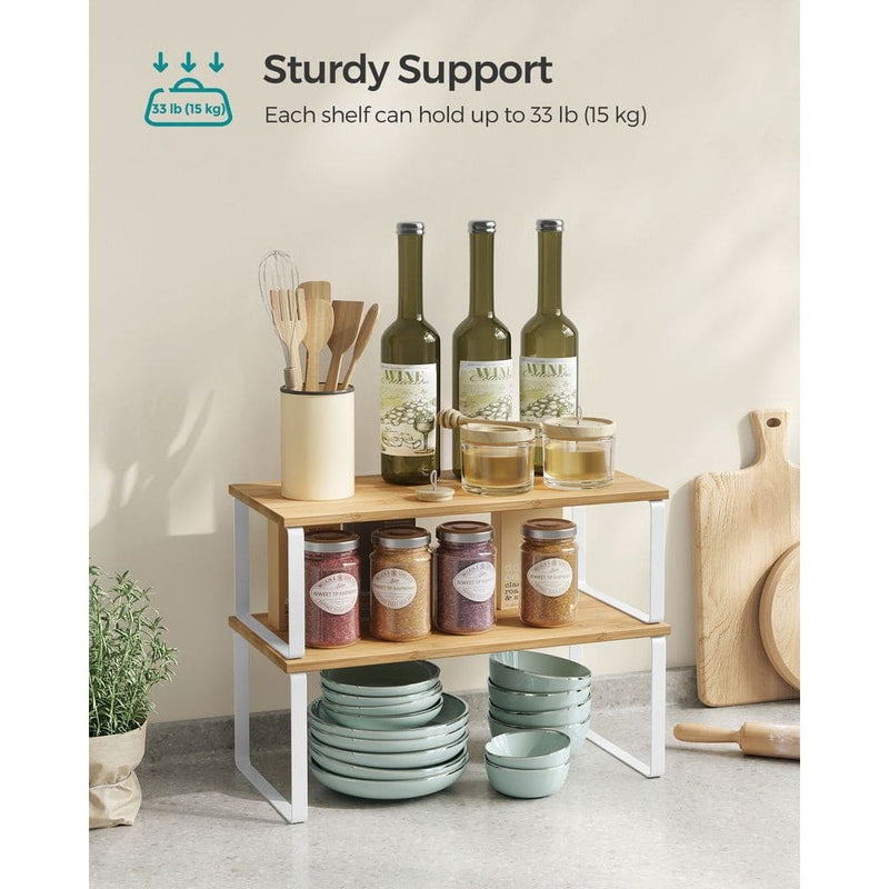 Set of 2 Cupboard Organiser Shelves