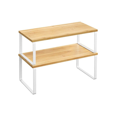 Set of 2 Cupboard Organiser Shelves Songmics