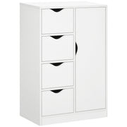 Freestanding Bathroom Storage Cabinet With Drawers And Cupboard For Home Organisation White