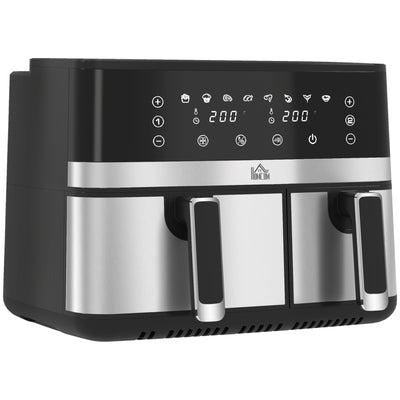8.5L Dual Basket Air Fryer with Sync Cook and Preset Menus for Easy Meals Black