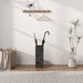 Black Metal Umbrella Stand with Drip Tray and Hooks for Hallway and Entryway by HOMCOM