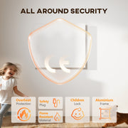 Wall Mounted Wifi Smart Electric Heater With Far Infrared Heating 400W, White