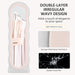 Pink Wavy Velvet Feel Full Length Mirror Stylish Bedroom Decor by HOMCOM