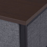Dark Grey Chest of Drawers with 7 Fabric Drawers Large Storage and Metal Frame by HOMCOM