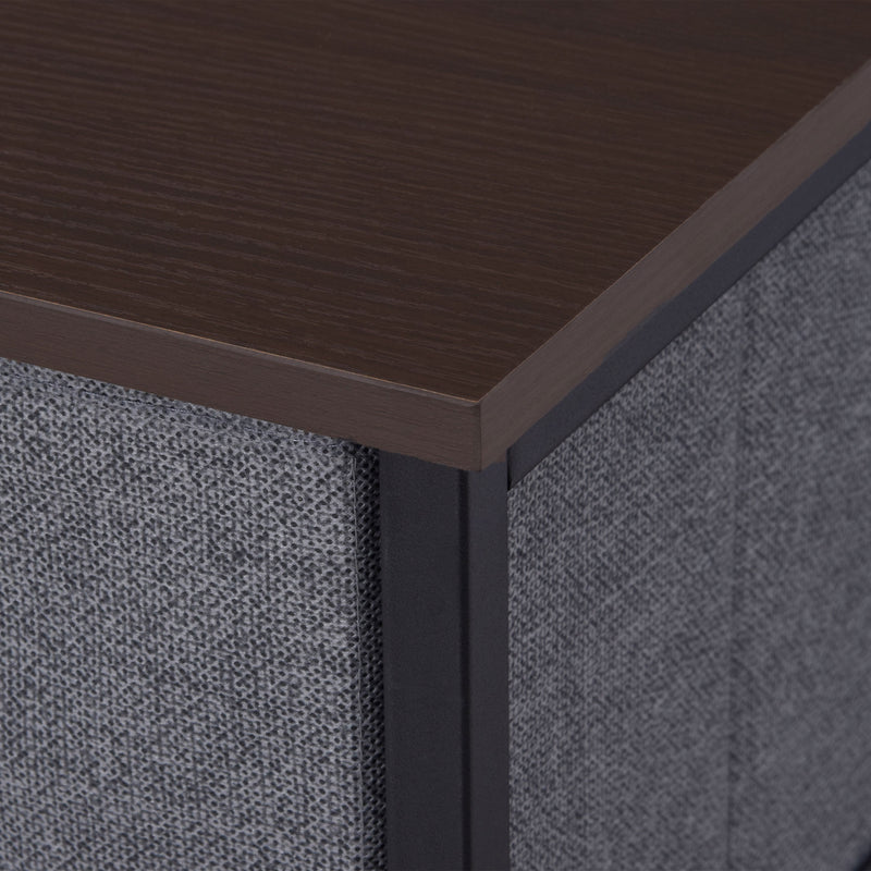 Dark Grey Chest of Drawers with 7 Fabric Drawers Large Storage and Metal Frame by HOMCOM