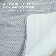 Electric Heated Throw Blanket with 5 Heat Settings and 10 Hour Timer for Cosy Warmth Grey AOSOM