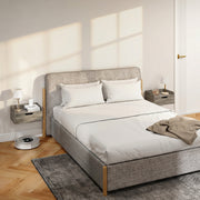 Floating Bedside Tables Set of 2 with Drawer and Shelf for Space Saving Bedroom Storage Grey AOSOM