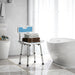 Height Adjustable Shower Chair with Backrest and Anti-Slip Feet by HOMCOM