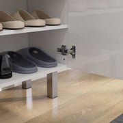 Five Shelf Shoe Storage Cabinet With Adjustable Shelves For Hallway Or Bedroom White