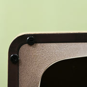 2 in 1 Cat Scratching House with TV Shape Design and Catnip for Indoor Use, Brown