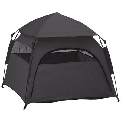 Foldable Dog Cat Tent with Water Resistant Oxford and Carry Bag for Extra Large Dogs Charcoal Grey by PawHut