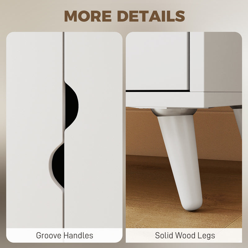 Wardrobe with Hanging Rail Shelves and Drawers for Organised Bedroom Storage White