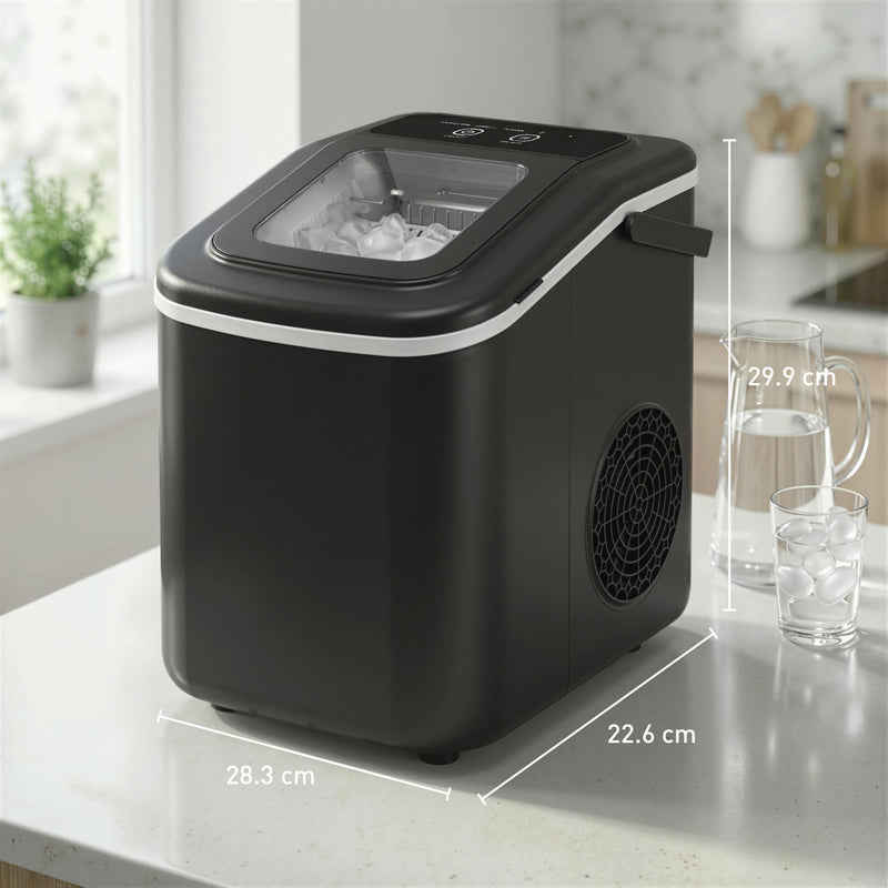 Ice Maker Machine for Fast Fresh Ice at Home Garden or Caravan Black Homcom