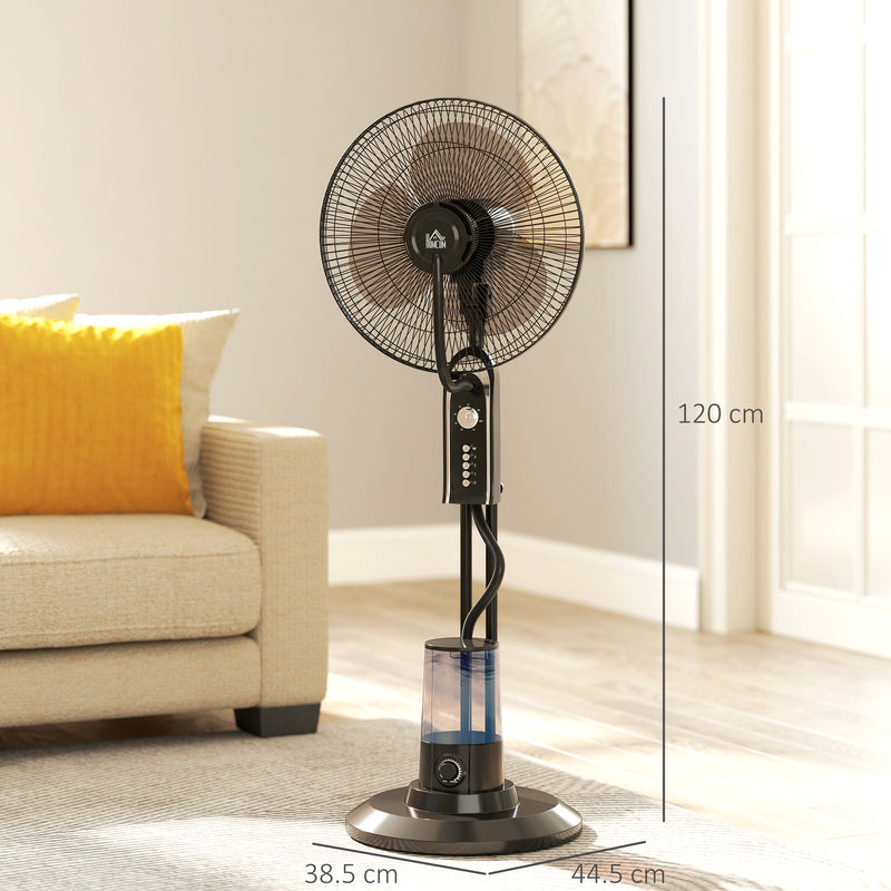 120cm Pedestal Misting Fan with 4 Speeds 3 Modes and 3.2L Tank for Home Use