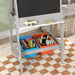 Kids Art Easel with Paper Roll Double Sided Whiteboard and Chalkboard by AIYAPLAY