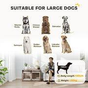 Large Dog Crate Furniture With Removable Cushion Doubles As Side Table, Brown