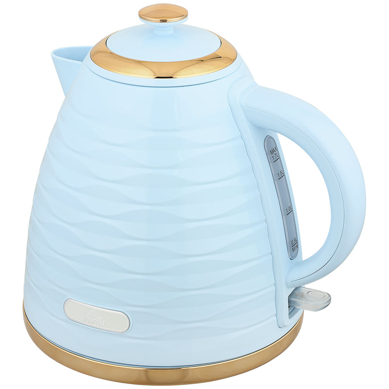3kW Rapid Boil Electric Kettle With Honeycomb Design Ideal For Quick Brewing, Light Blue