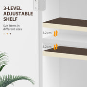 White Wall Mounted Bathroom Cabinet With Adjustable Shelf and Double Doors by HOMCOM