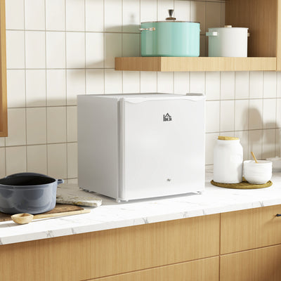 46 Litre Lockable Countertop Fridge Cream White by HOMCOM