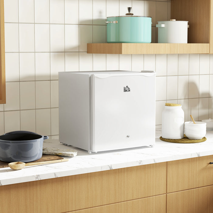 46 Litre Lockable Countertop Fridge Cream White by HOMCOM