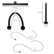 Cable Machine Pulley System with DIY Loading Weight Pin for Lat Pulldown by SPORTNOW AOSOM