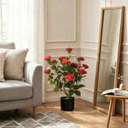 Artificial Camellia Plant for Lasting Indoor Colour with Realistic Red Blossoms Homcom