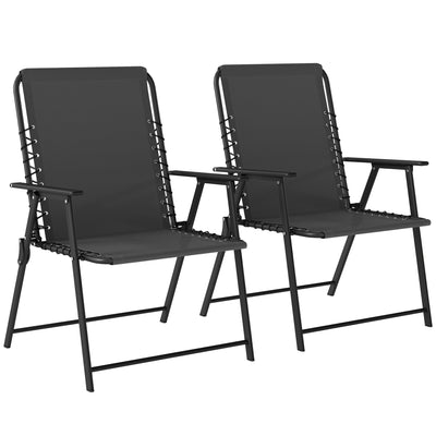 Folding Garden Chairs Set of 2 for Relaxed Outdoor Seating Easy Storage Outsunny