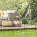 3m Decorative Metal Garden Fence with Diamond and Swirl Pattern by Outsunny