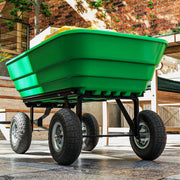 Set of 4 Black 10 Inch Pneumatic Wheelbarrow Replacement Wheels for Garden Carts and Sack Trucks by Outsunny AOSOM