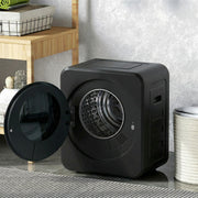 Compact Tumble Dryer for Small Spaces with Quick Drying and Wall Mount Option Black AOSOM