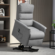 Electric Riser Recliner Armchair with Remote Control and Padded Footrest for Comfort Grey