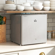 46 Litre Lockable Countertop Fridge Grey Compact Mini Cooler by HOMCOM