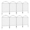 Black Metal Garden Border Fence Set 23ft Rustproof Edging For Flower Beds And Pets
