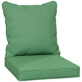 Garden Chair Cushion Set for Lasting Outdoor Comfort with Removable Washable Covers Green Outsunny