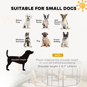 8 Panel Heavy Duty Dog Playpen With Door for Small Dogs 60cm High Indoor Outdoor by PawHut