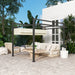 3m x 3m Aluminium Pergola with Retractable Canopy Roof by Outsunny