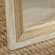 Two Tone Full Length Mirror White and Oak Effect 162 cm Tall Modern Bedroom Decor