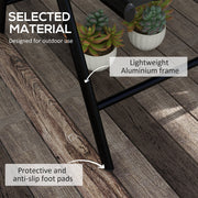 Set of 2 Black Garden Chairs with Armrests and Cushions for Relaxing Outdoor Seating