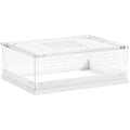 Acrylic Reptile Terrarium With Sliding Top Ventilated Lid for Snake or Gecko Clear AOSOM