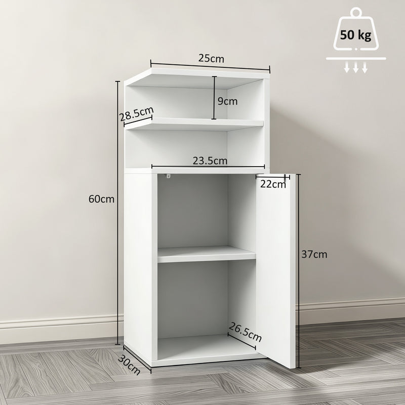 Slim Bedside Tables Set of 2 with Storage for Small Bedrooms