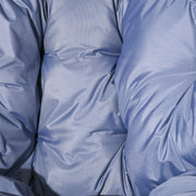 Grey Rattan Egg Chair with Cushioned Seat Ideal for Garden or Balcony Relaxation