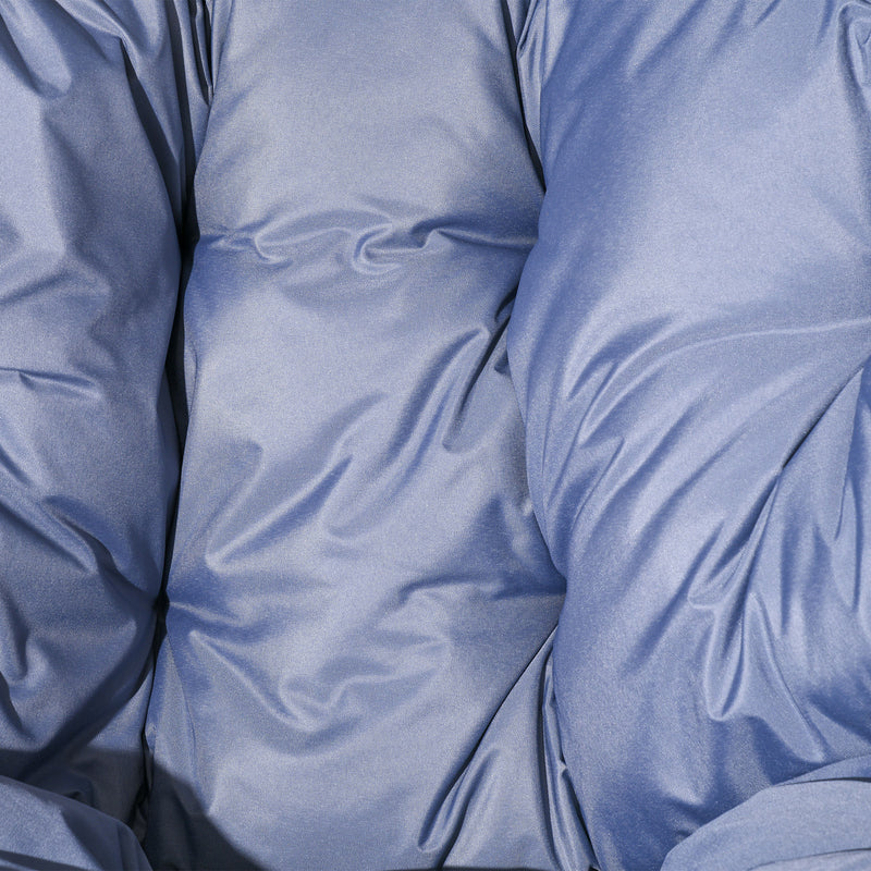 Grey Rattan Egg Chair with Cushioned Seat Ideal for Garden or Balcony Relaxation