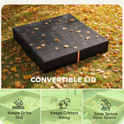 Sandpit Cover Waterproof Outdoor Protection for Clean and Dry Play Black AOSOM